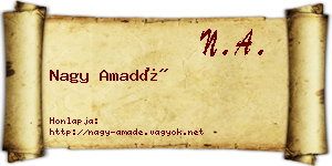 Nagy Amadé névjegykártya